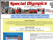 Tablet Screenshot of knoxvillespecialolympics.org